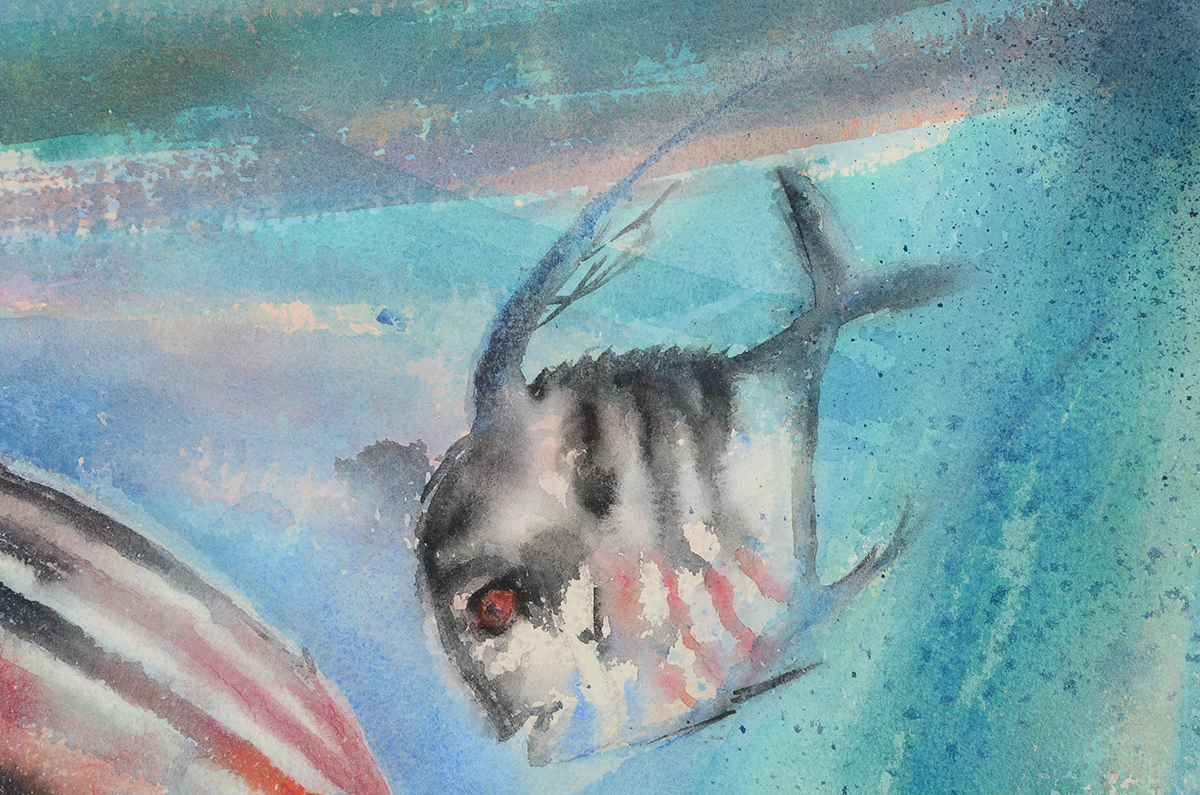 Alene Rogert Original Aquatic Watercolor on Paper