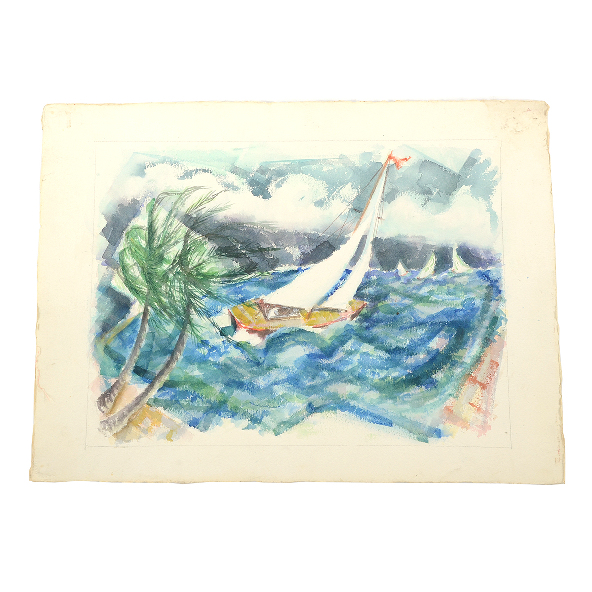 Alene Rogert Original Nautical Watercolor on Paper