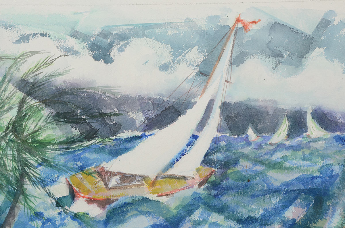 Alene Rogert Original Nautical Watercolor on Paper