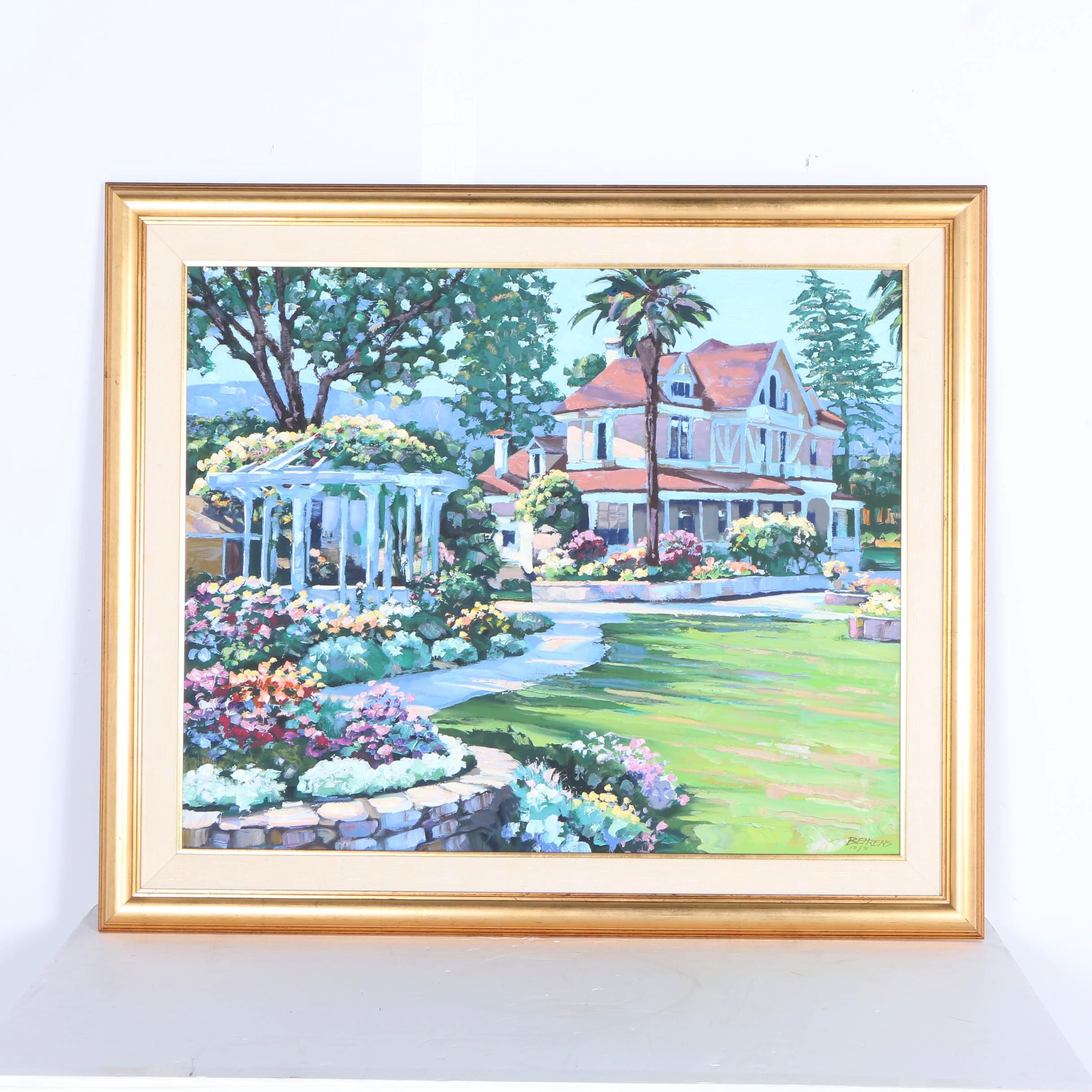 Howard Behrens Limited Edition Embellished Serigraph on Canvas "Napa Valley"