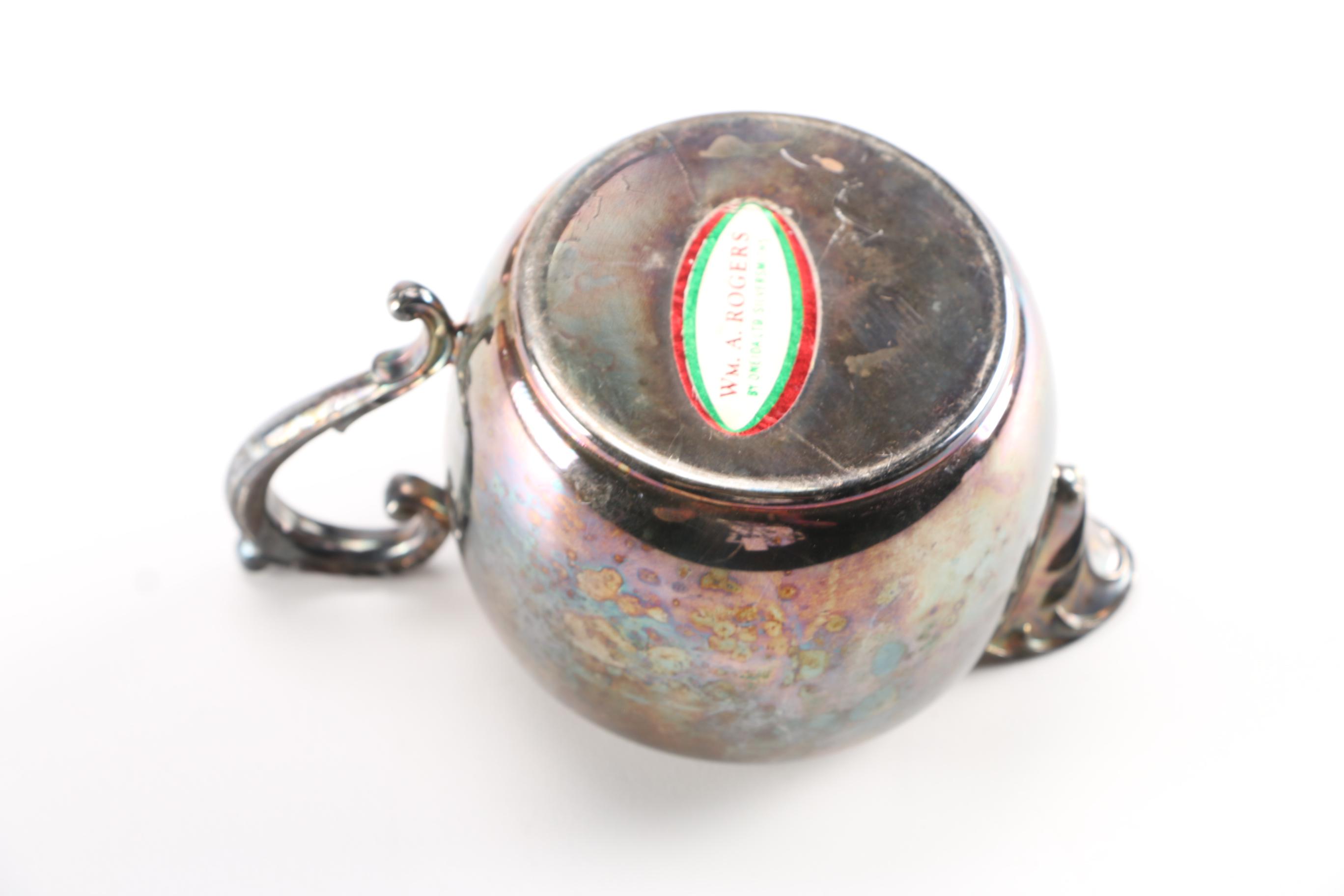 Wm. A. Rogers Plated Silver Coffee Pot and Creamer