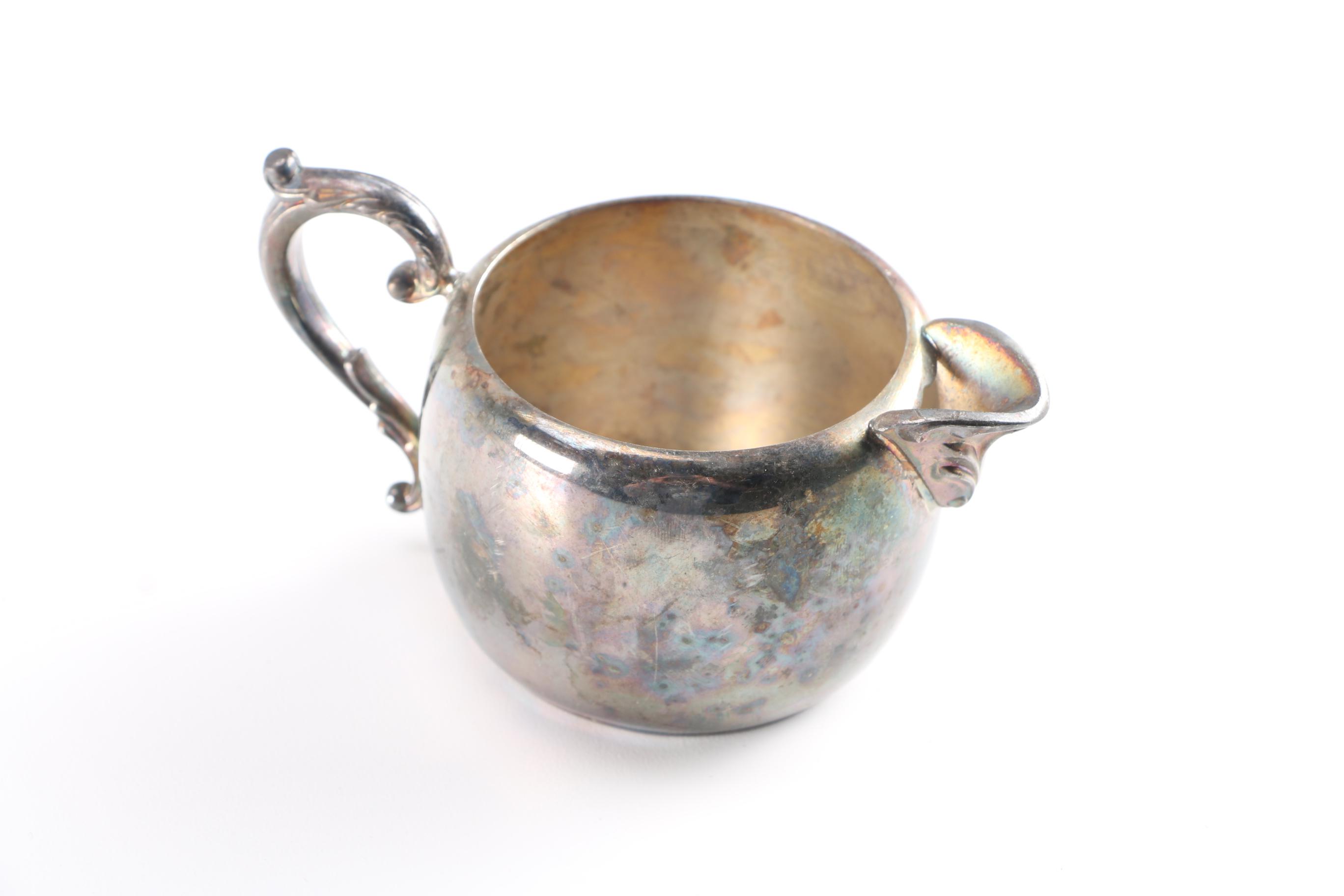 Wm. A. Rogers Plated Silver Coffee Pot and Creamer