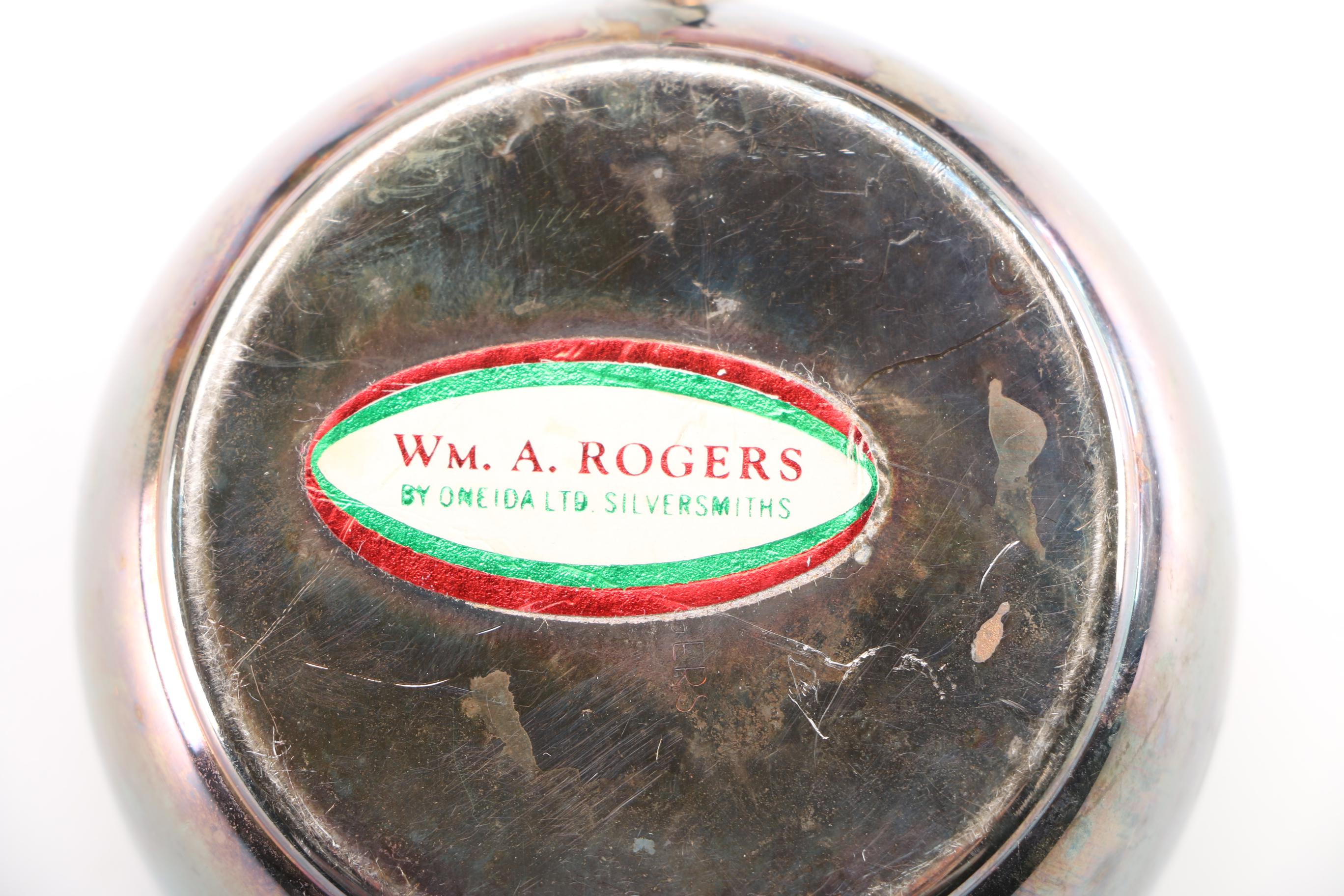 Wm. A. Rogers Plated Silver Coffee Pot and Creamer