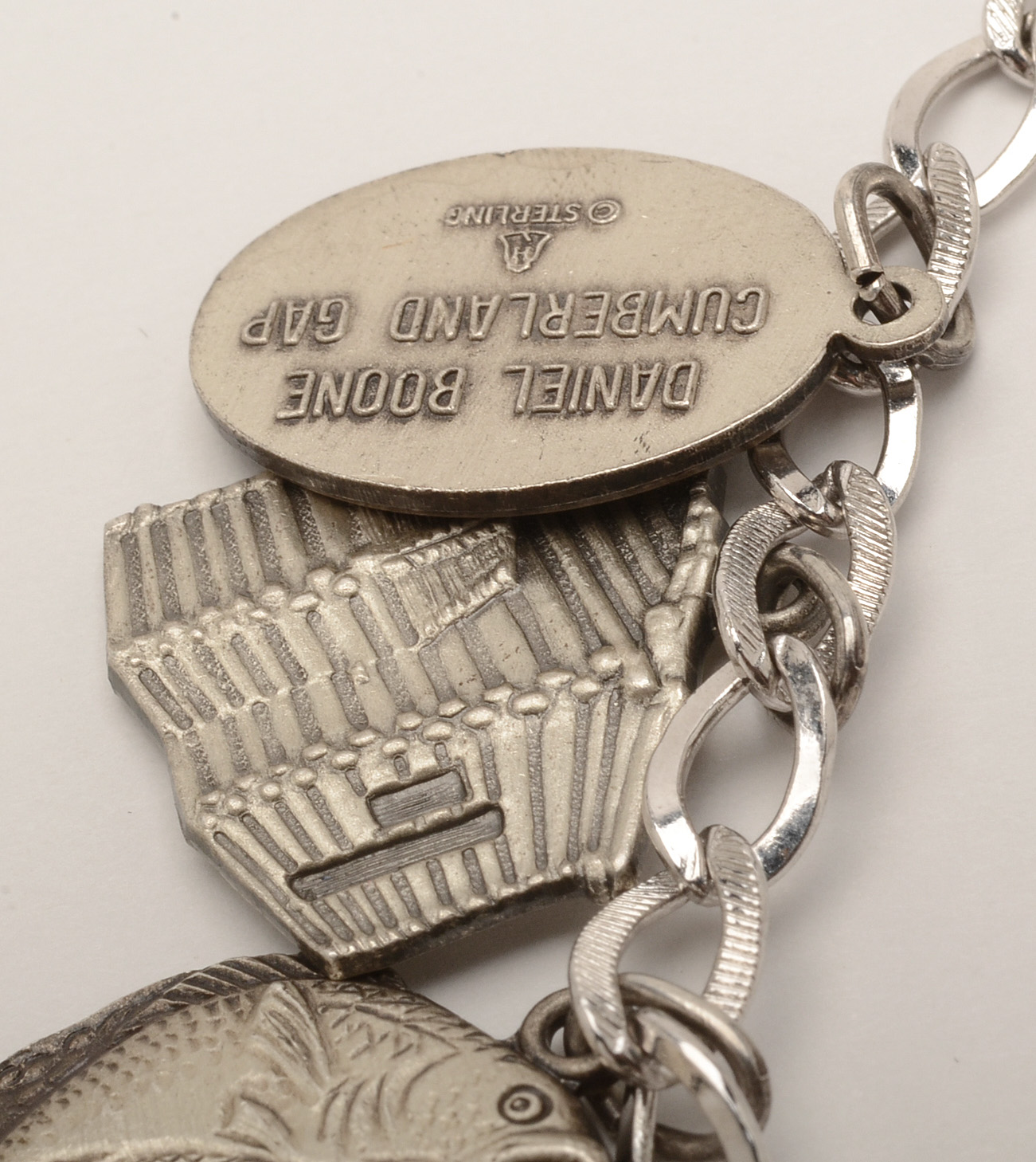 Vintage Silver Charm Bracelet with Sterling Kentucky Motif Charms