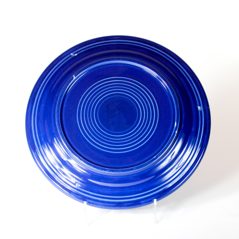 Collection of Vintage Fiestaware Grill Plates Including Radiation Red