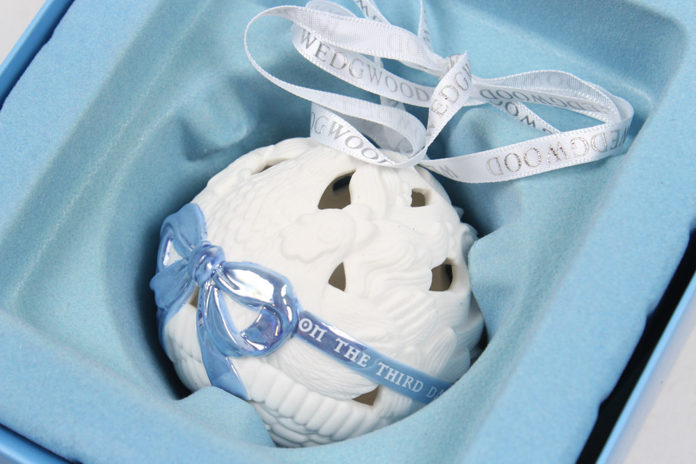 Assorted Wedgwood Jasperware "12 Days of Christmas" Ornaments