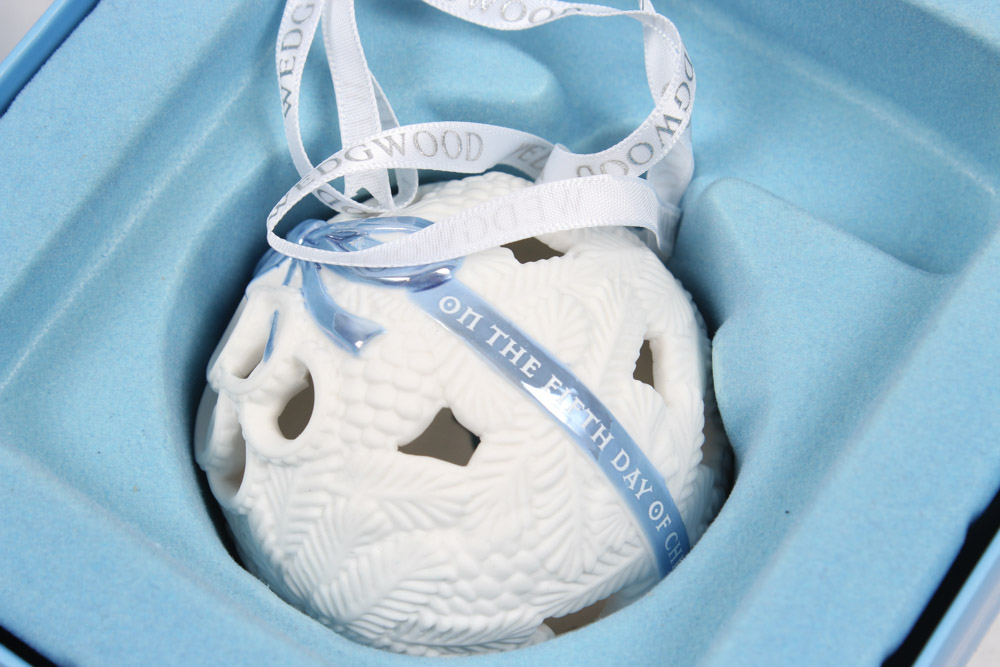 Assorted Wedgwood Jasperware "12 Days of Christmas" Ornaments