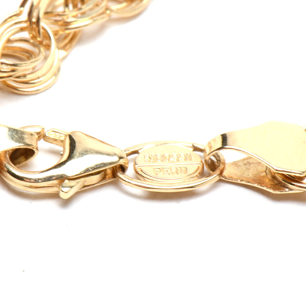Two 14K Yellow Gold Chain Bracelets