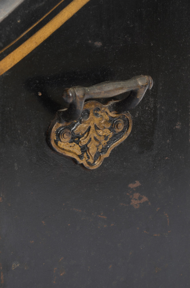 Hand-Painted Antique Coal Bin