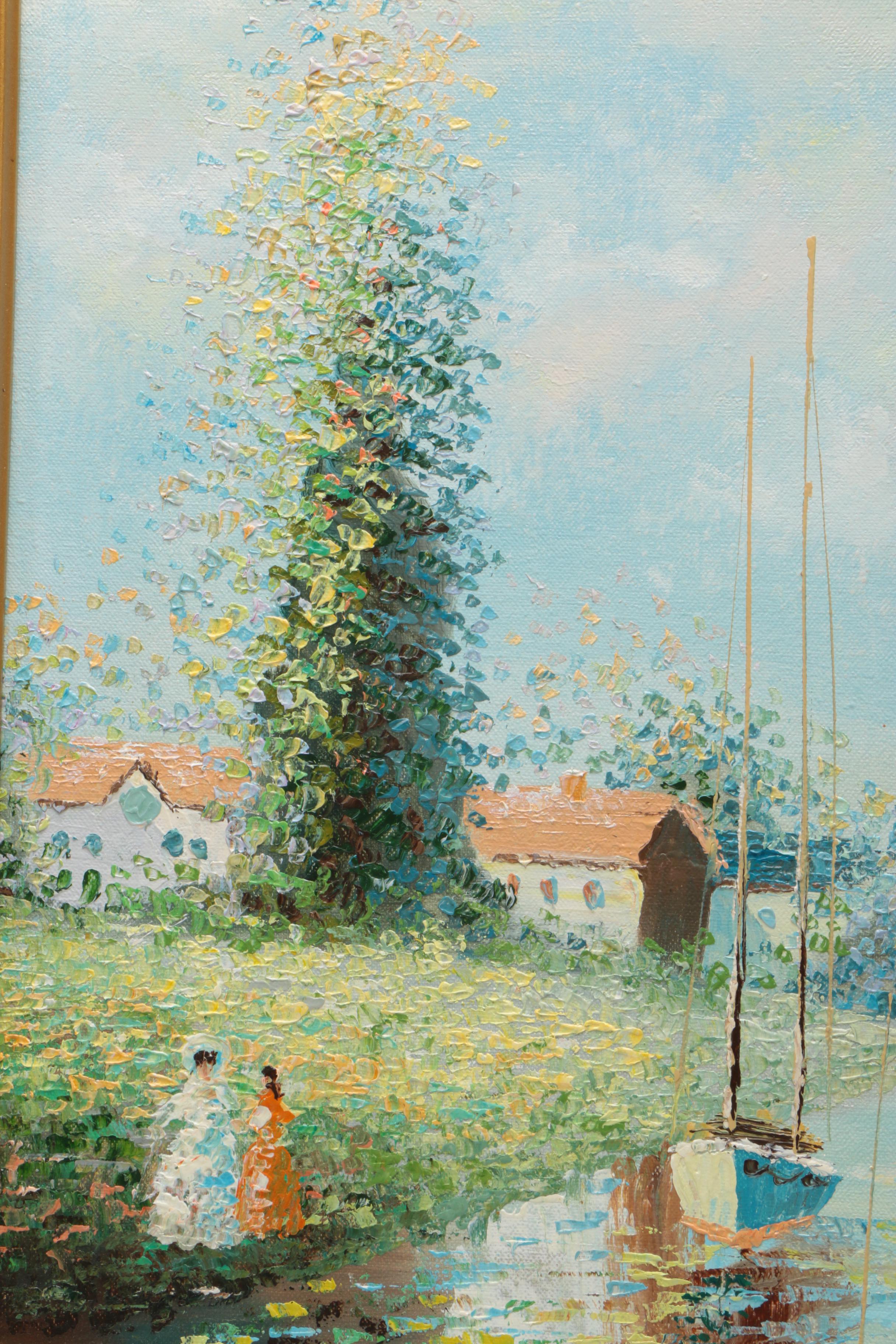 DuBois Impressionist Oil Painting of Two Boats