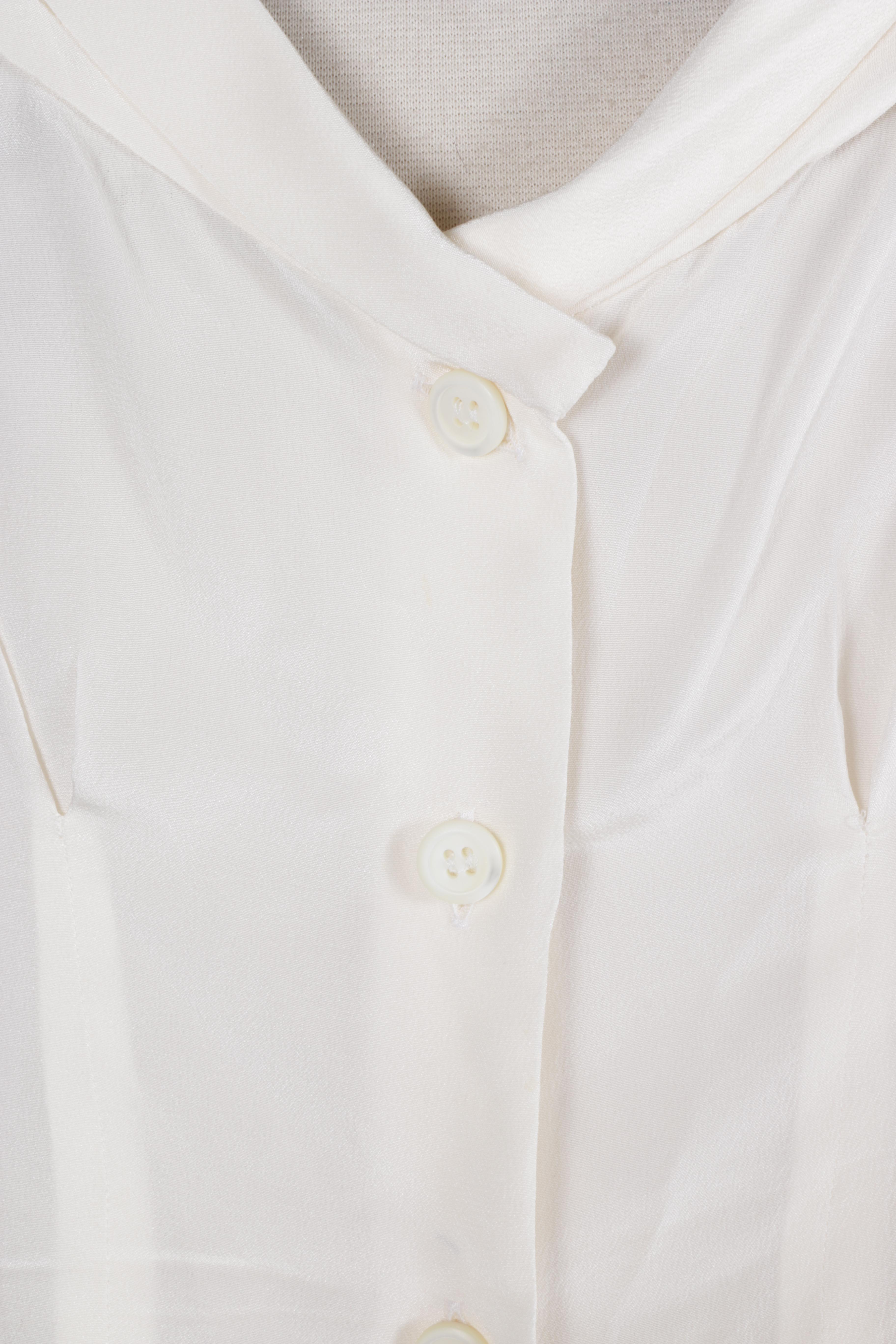 Prada White Silk Blouse