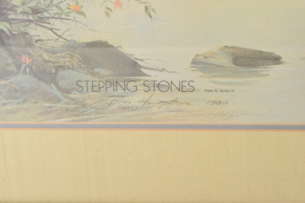 Ben Hampton Offset Lithograph Print After "Stepping Stones"