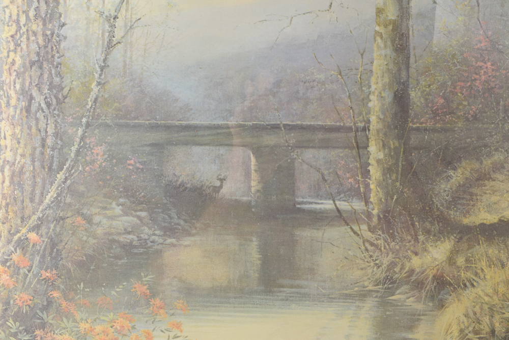 Ben Hampton Offset Lithograph Print After "Stepping Stones"