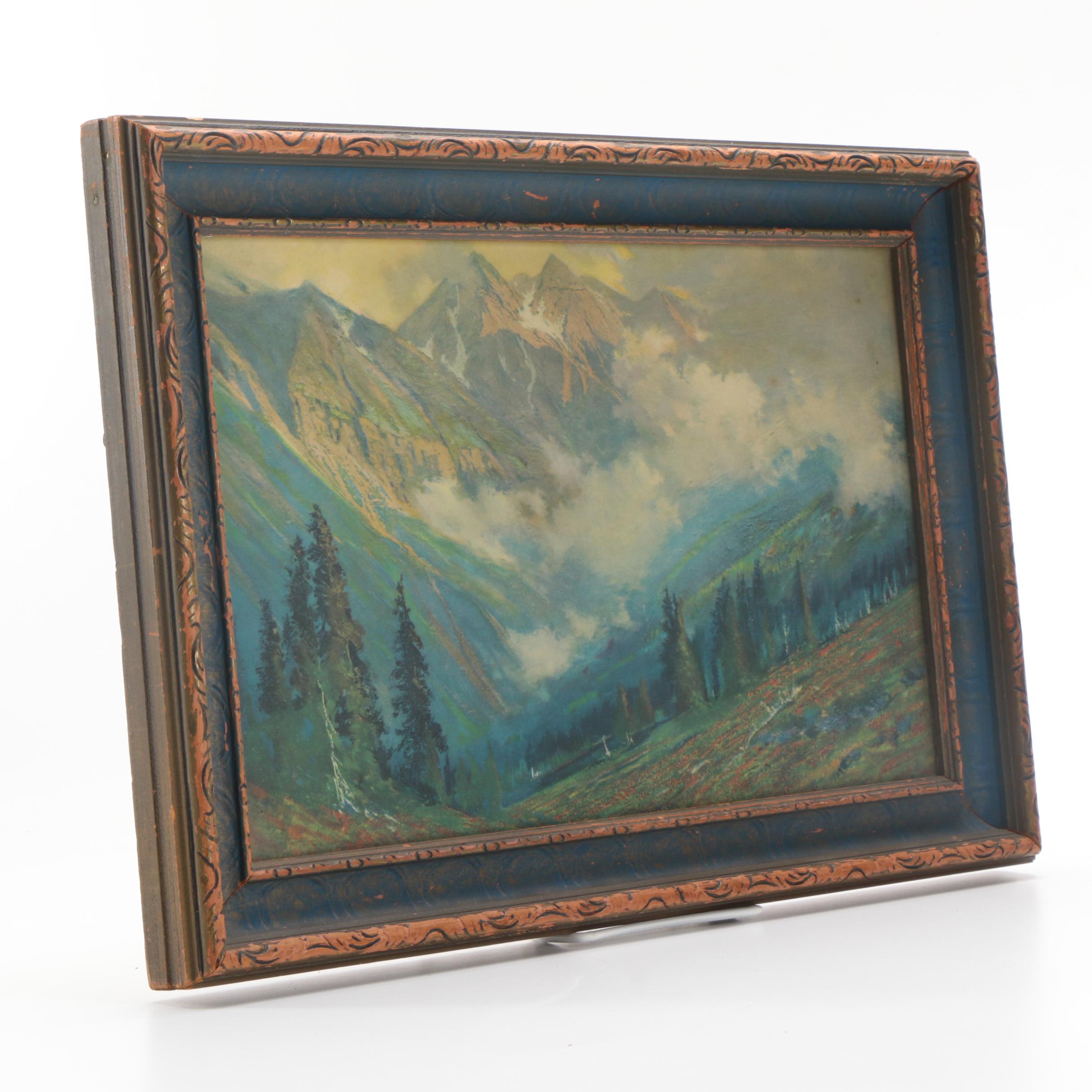 Volchrome Print After Charles Partridge Adams "After the Storm"