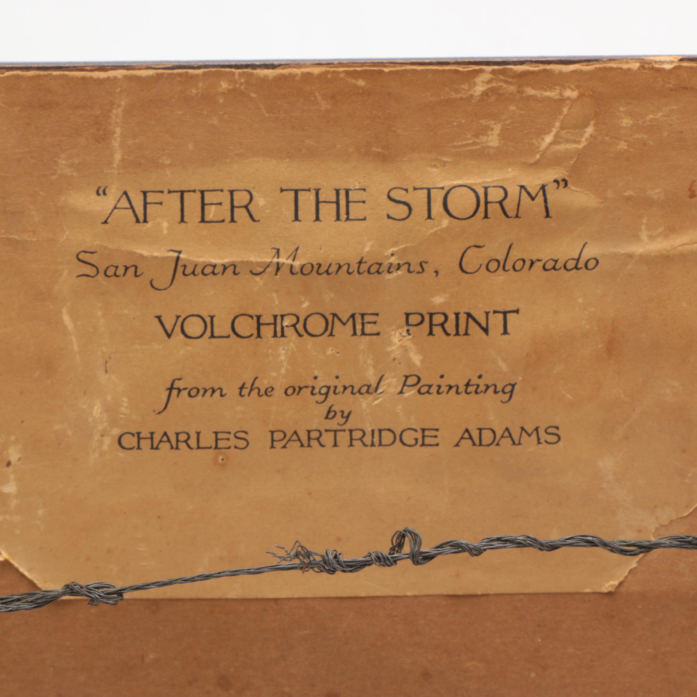 Volchrome Print After Charles Partridge Adams "After the Storm"