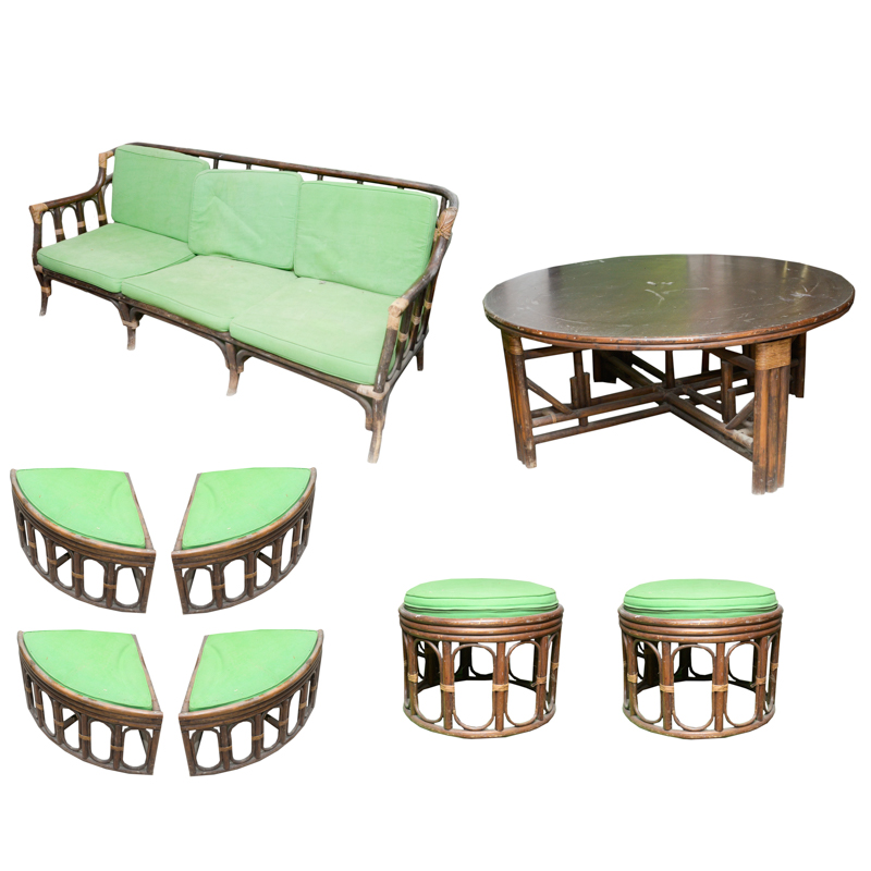 Vintage Rattan Furniture Set