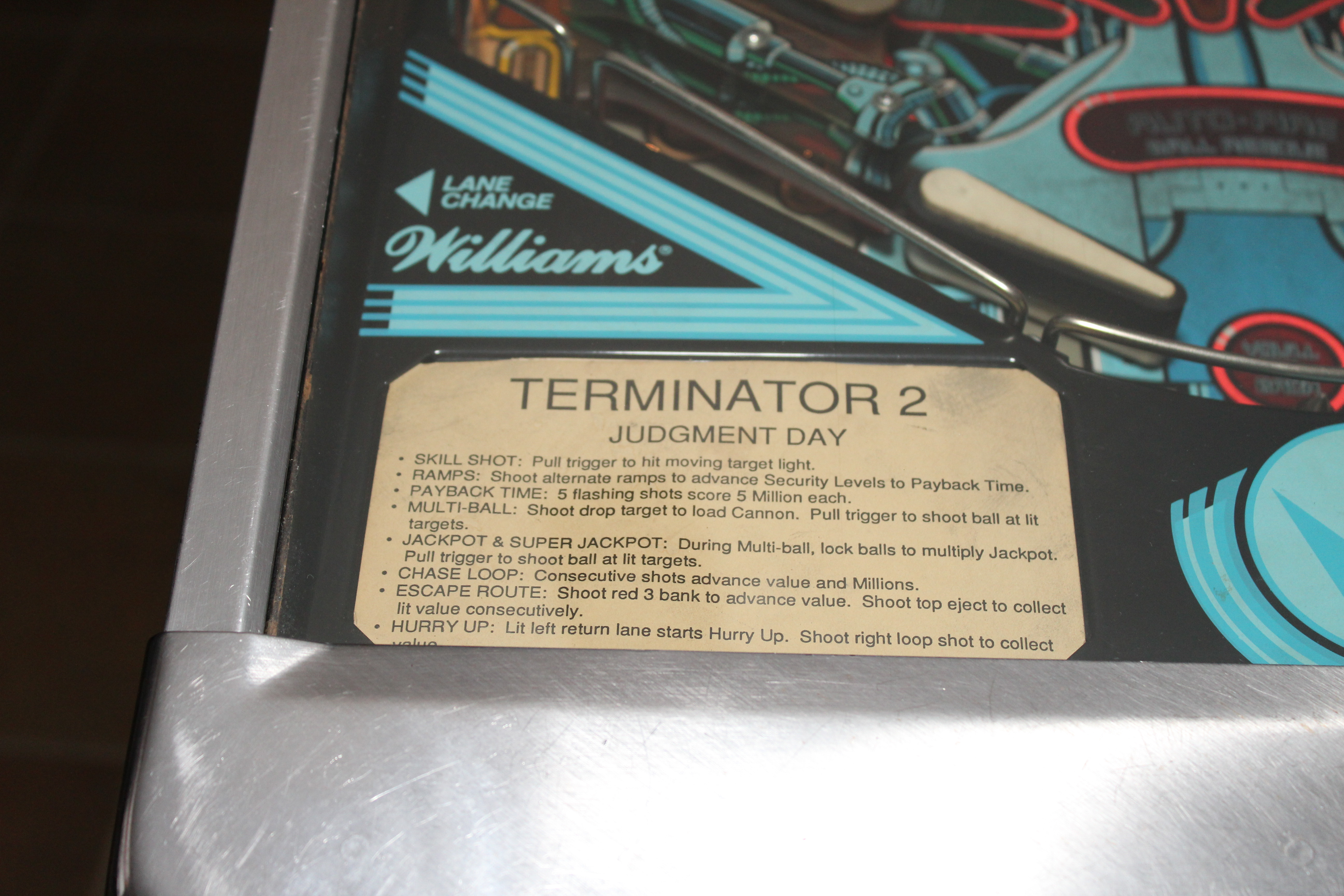1991 "Terminator 2: Judgement Day" Williams Pinball Machine
