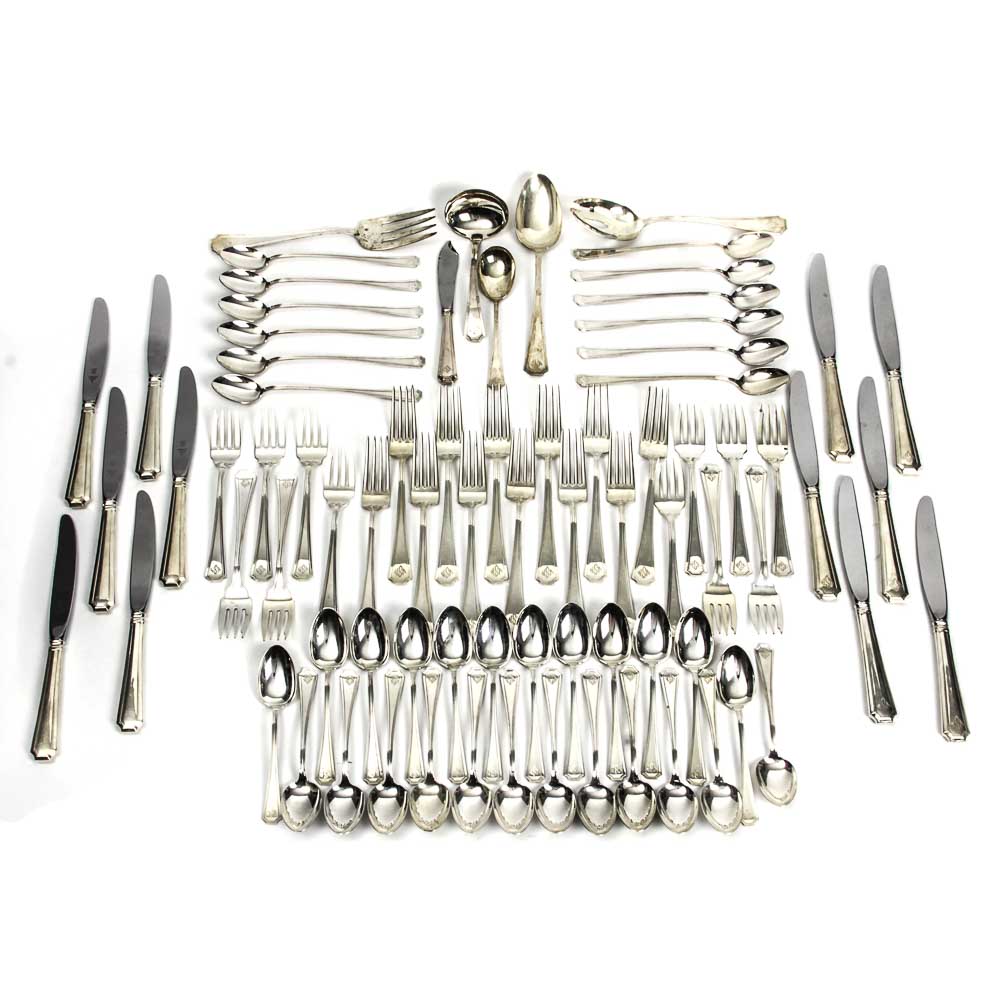 Gorham Sterling Silver Monogrammed "Fairfax" Flatware Set