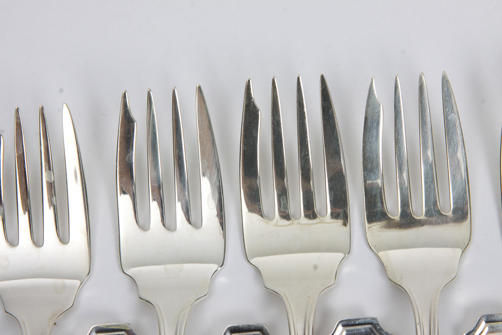 Gorham Sterling Silver Monogrammed "Fairfax" Flatware Set