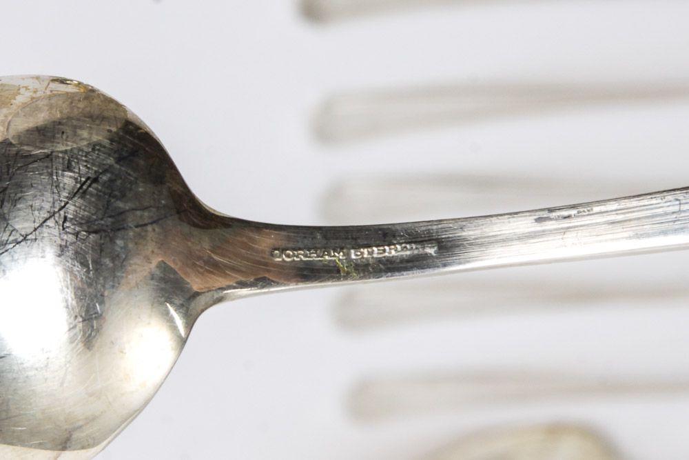 Gorham Sterling Silver Monogrammed "Fairfax" Flatware Set