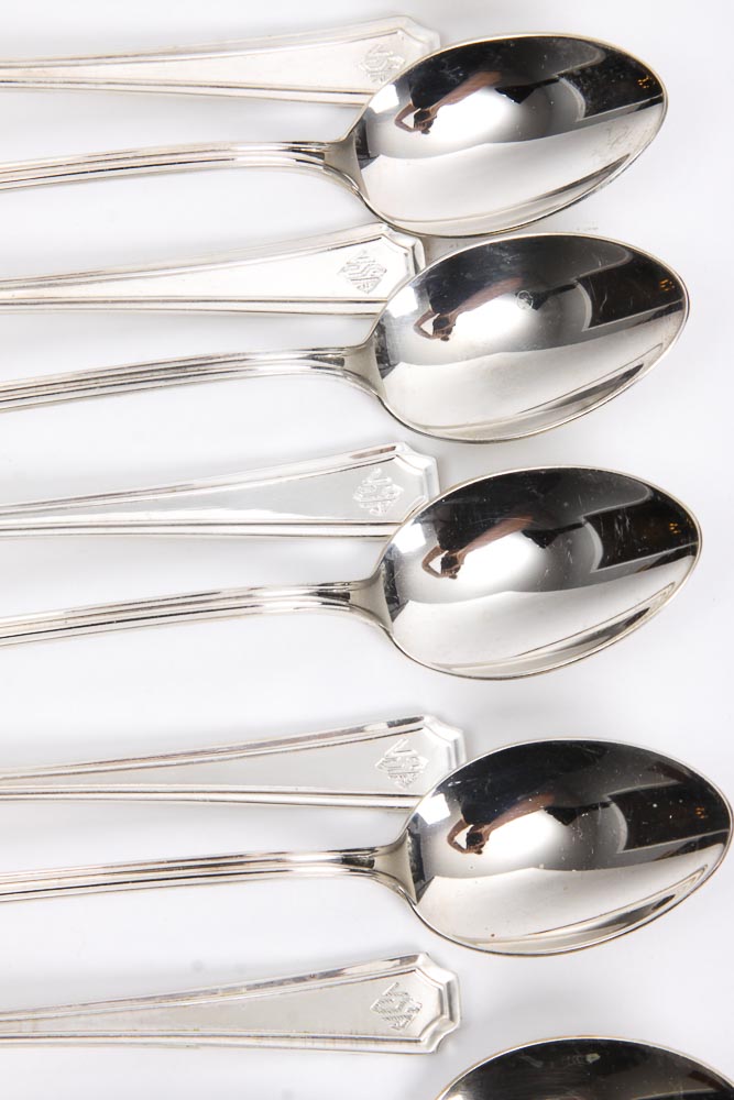 Gorham Sterling Silver Monogrammed "Fairfax" Flatware Set