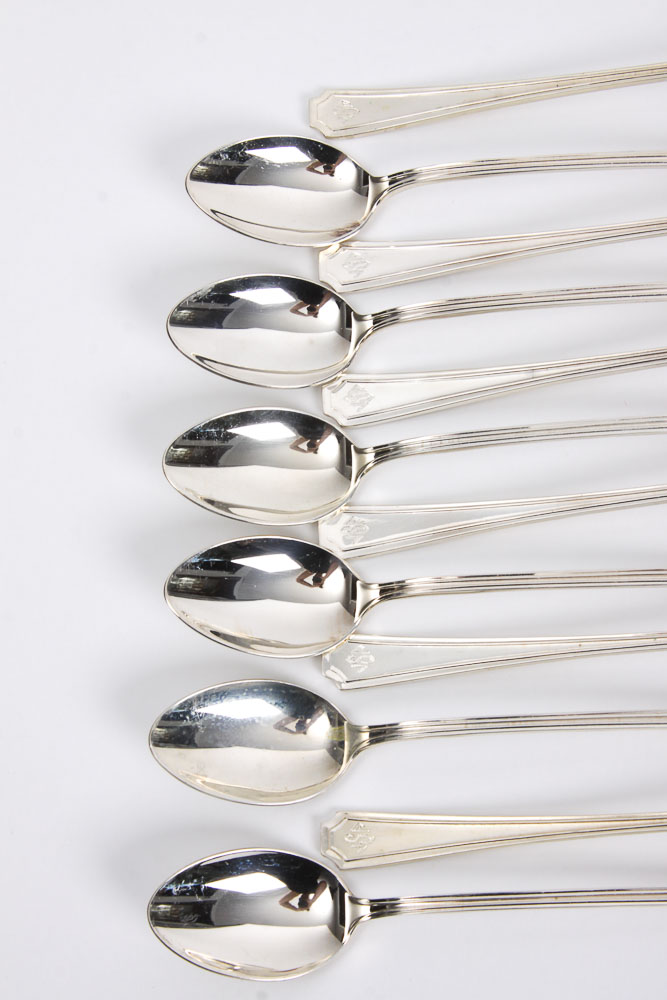 Gorham Sterling Silver Monogrammed "Fairfax" Flatware Set