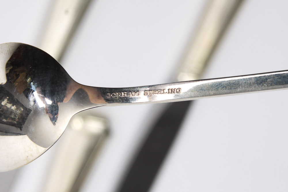 Gorham Sterling Silver Monogrammed "Fairfax" Flatware Set