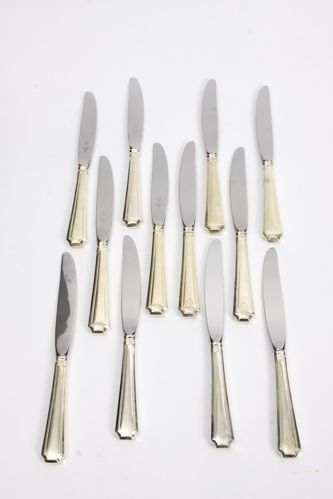 Gorham Sterling Silver Monogrammed "Fairfax" Flatware Set