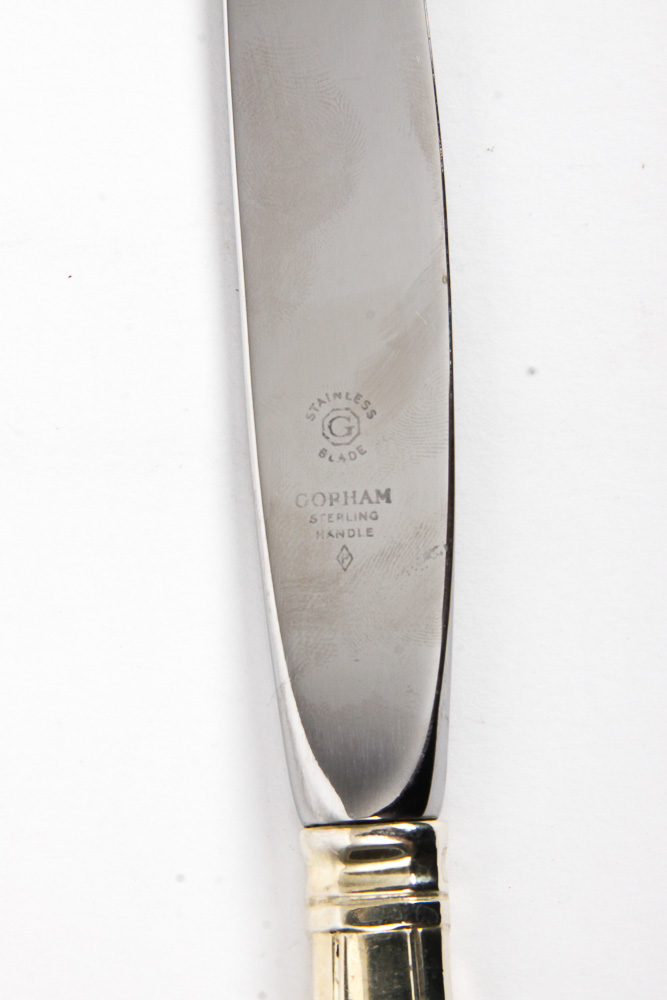 Gorham Sterling Silver Monogrammed "Fairfax" Flatware Set