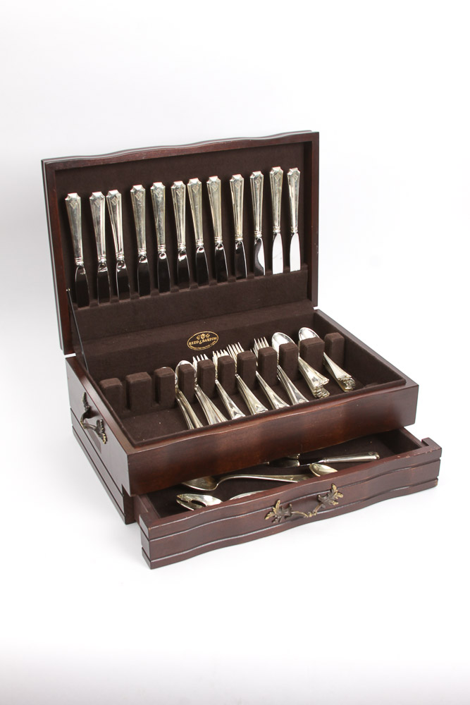 Gorham Sterling Silver Monogrammed "Fairfax" Flatware Set