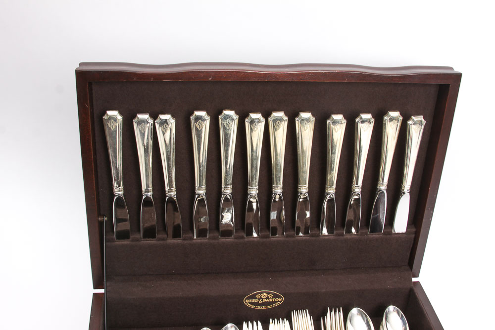 Gorham Sterling Silver Monogrammed "Fairfax" Flatware Set