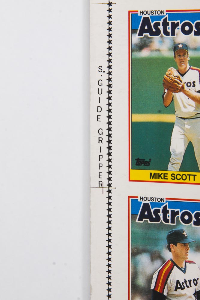 Four Sheets of Uncut 1988 Topps Sports Trading Cards