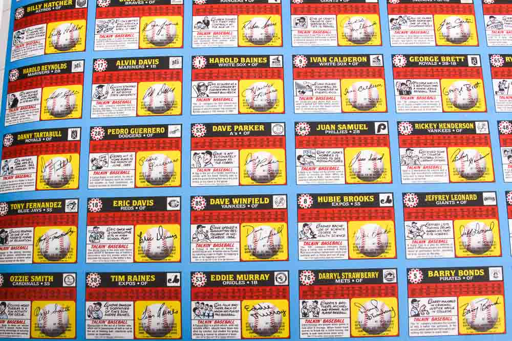 Four Sheets of Uncut 1988 Topps Sports Trading Cards
