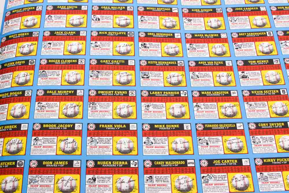 Four Sheets of Uncut 1988 Topps Sports Trading Cards