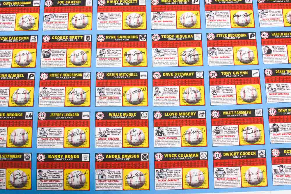 Four Sheets of Uncut 1988 Topps Sports Trading Cards