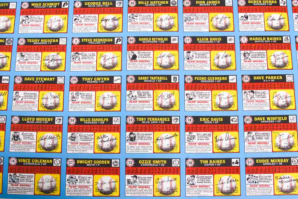 Four Sheets of Uncut 1988 Topps Sports Trading Cards