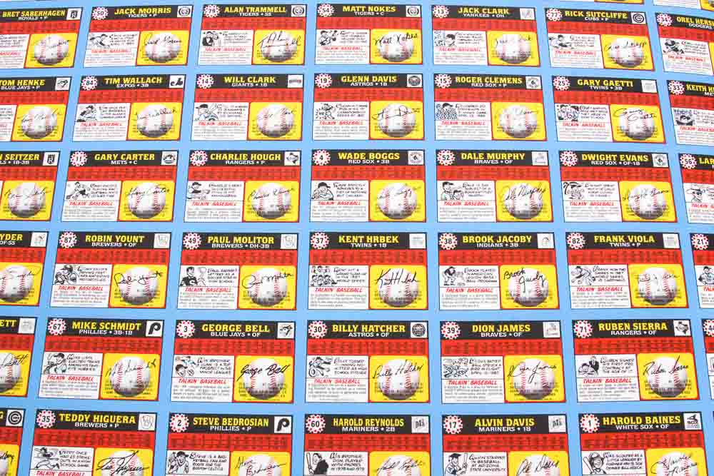 Four Sheets of Uncut 1988 Topps Sports Trading Cards