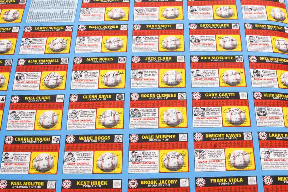 Four Sheets of Uncut 1988 Topps Sports Trading Cards