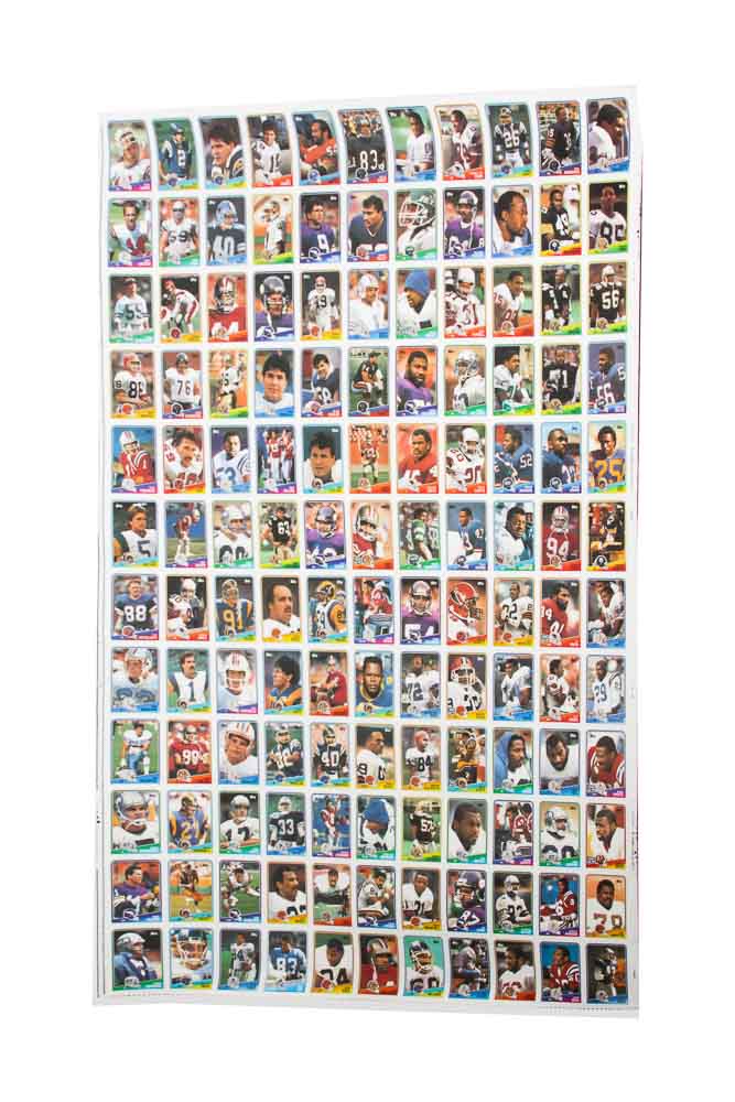 Four Sheets of Uncut 1988 Topps Sports Trading Cards