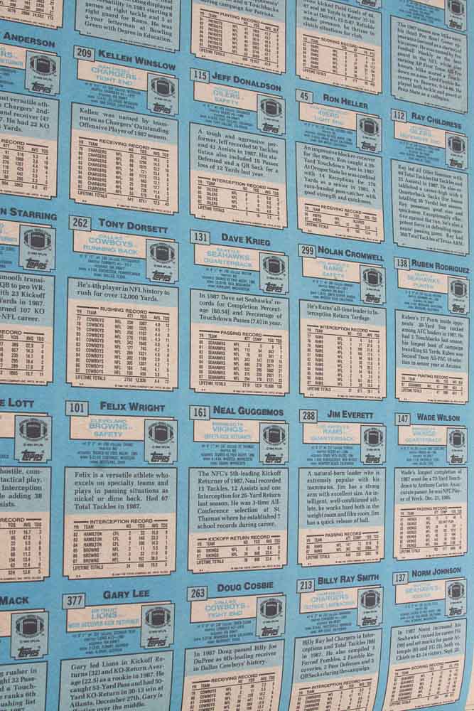 Four Sheets of Uncut 1988 Topps Sports Trading Cards