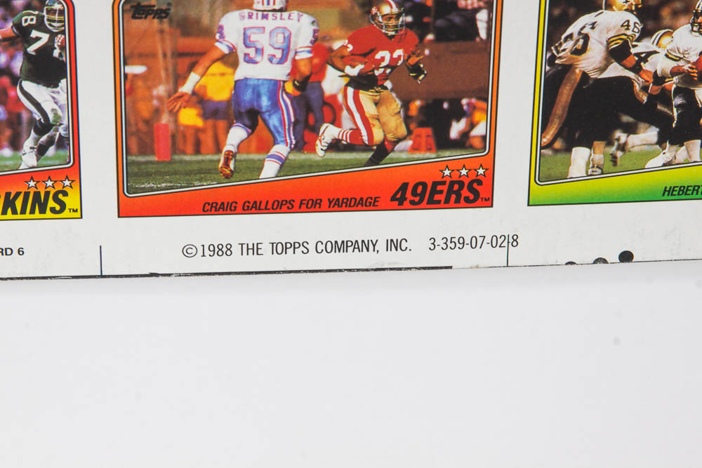 Four Sheets of Uncut 1988 Topps Sports Trading Cards