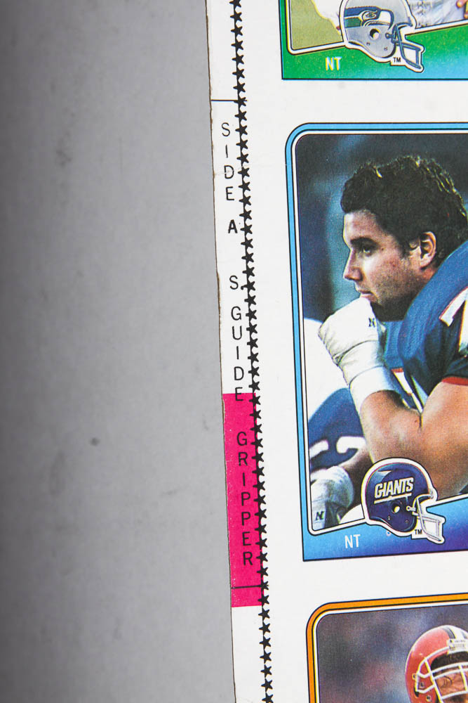 Four Sheets of Uncut 1988 Topps Sports Trading Cards