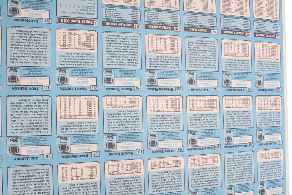 Four Sheets of Uncut 1988 Topps Sports Trading Cards