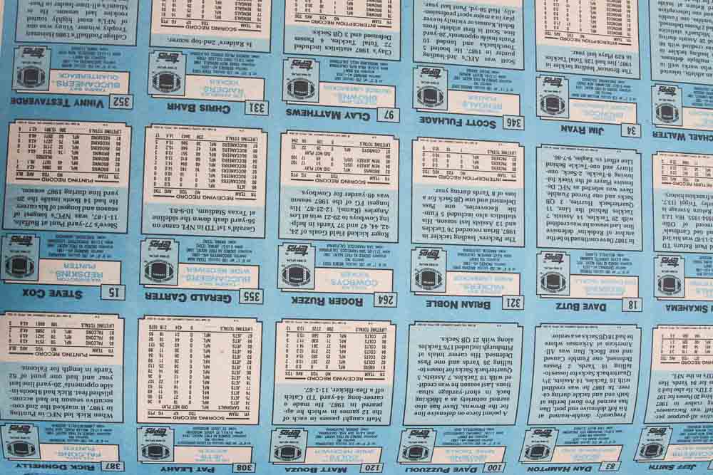 Four Sheets of Uncut 1988 Topps Sports Trading Cards