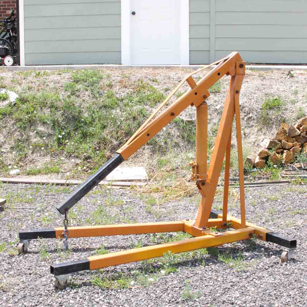 Two-Ton Engine Lift with Eight-Ton Long RAM Hydraulic Cylinder