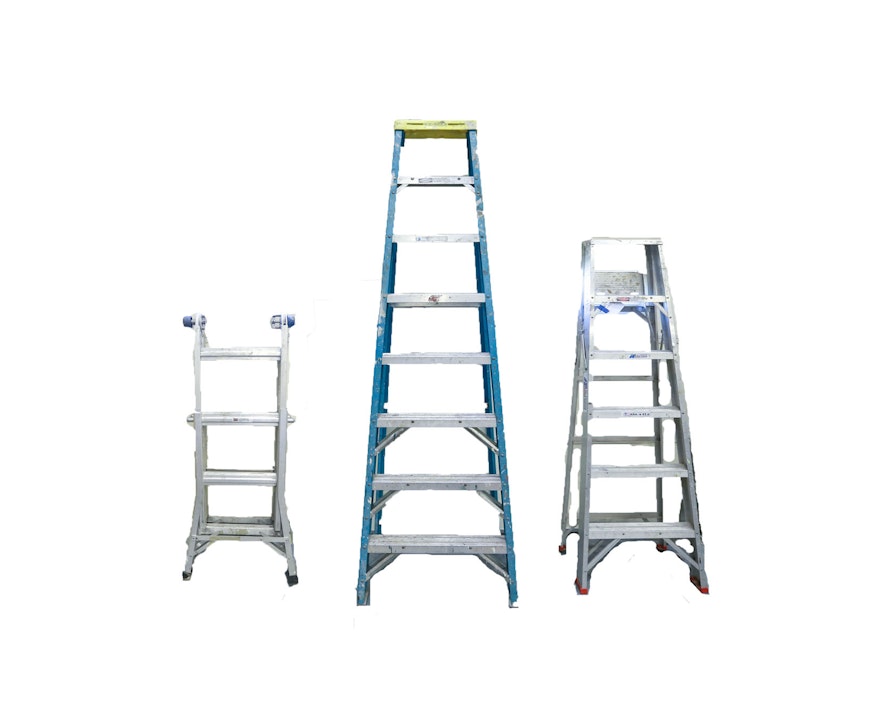 Assortment of Metal Ladders