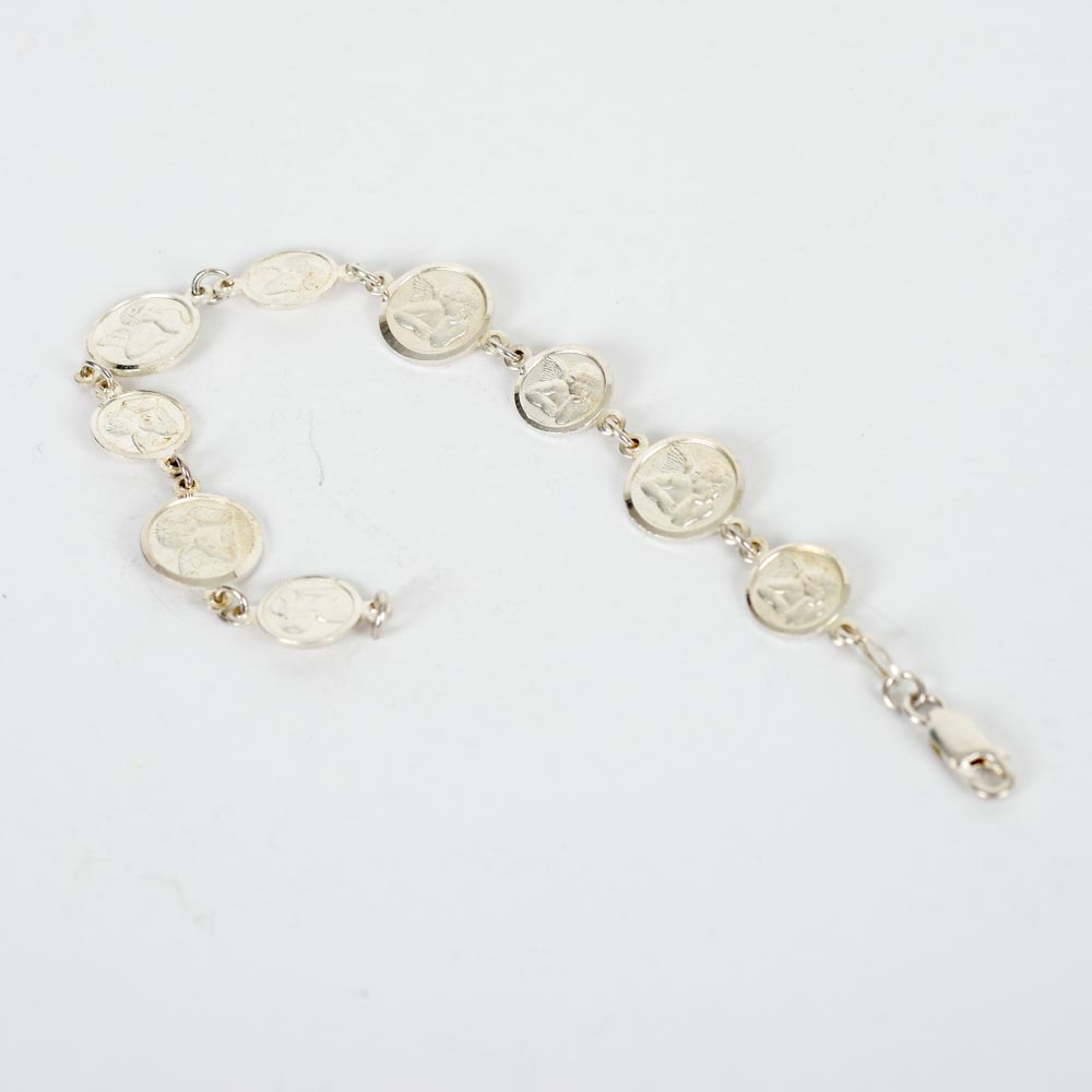 Sterling Silver Cherub Bracelet