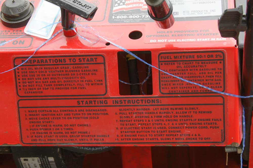 MTD Yard Machine Snow Plower