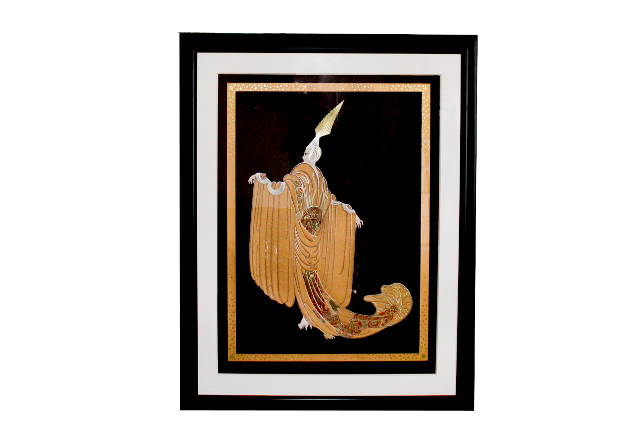 Erté Limited Edition Embossed Metallic Serigraph