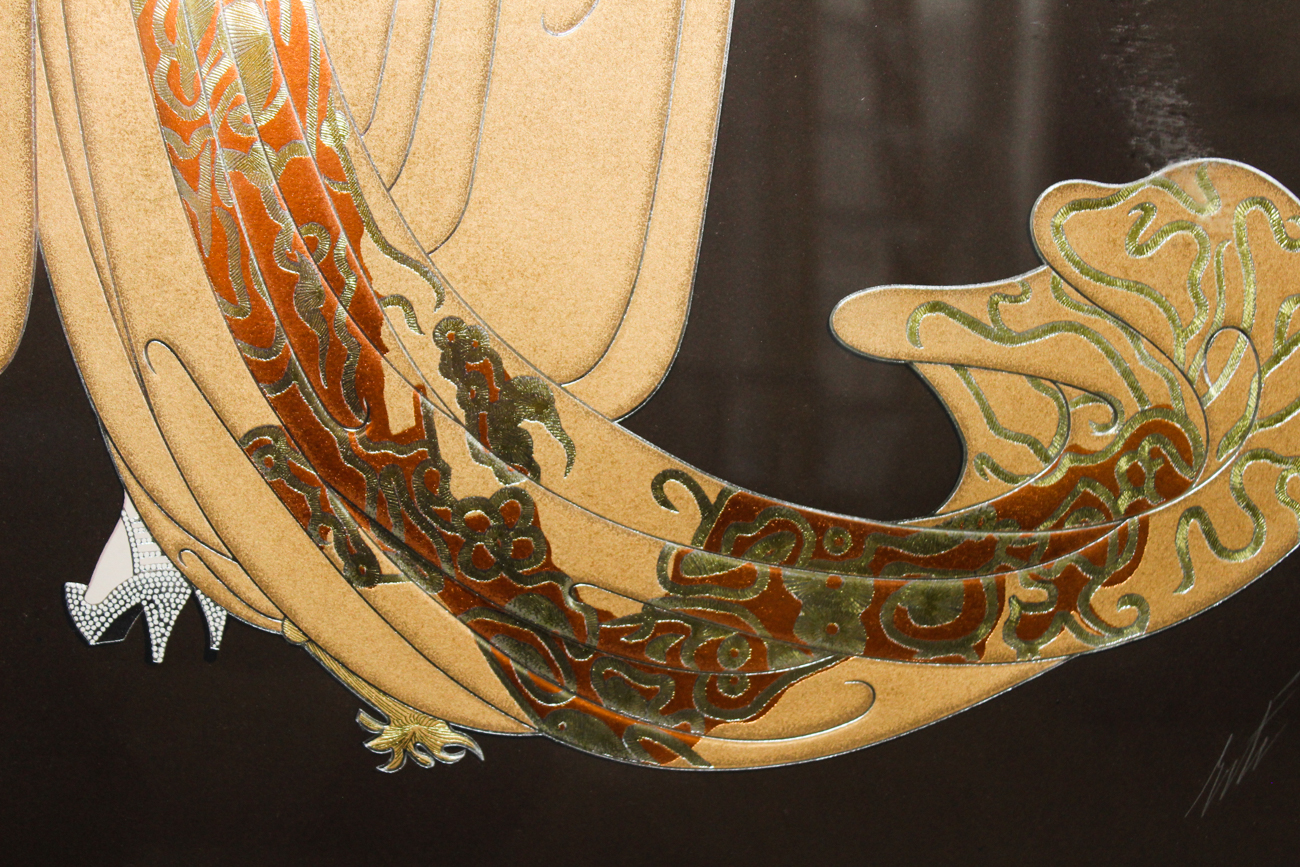 Erté Limited Edition Embossed Metallic Serigraph